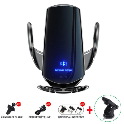 15W Car Wireless Charger Magnetic Automatic Car Mount Phone Holder