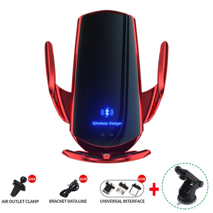 15W Car Wireless Charger Magnetic Automatic Car Mount Phone Holder