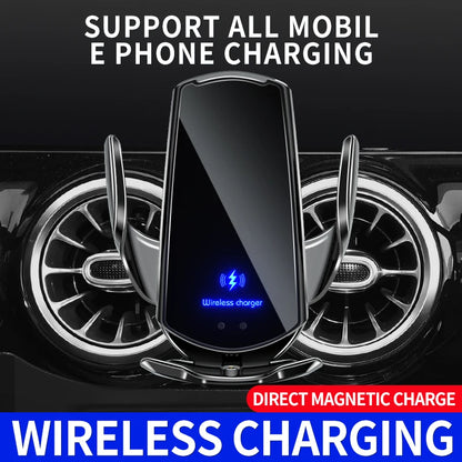 15W Car Wireless Charger Magnetic Automatic Car Mount Phone Holder