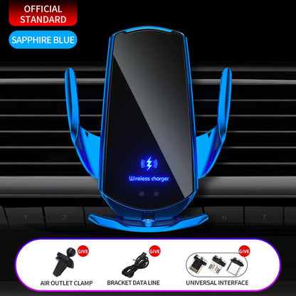 15W Car Wireless Charger Magnetic Automatic Car Mount Phone Holder