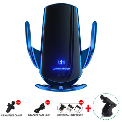 15W Car Wireless Charger Magnetic Automatic Car Mount Phone Holder